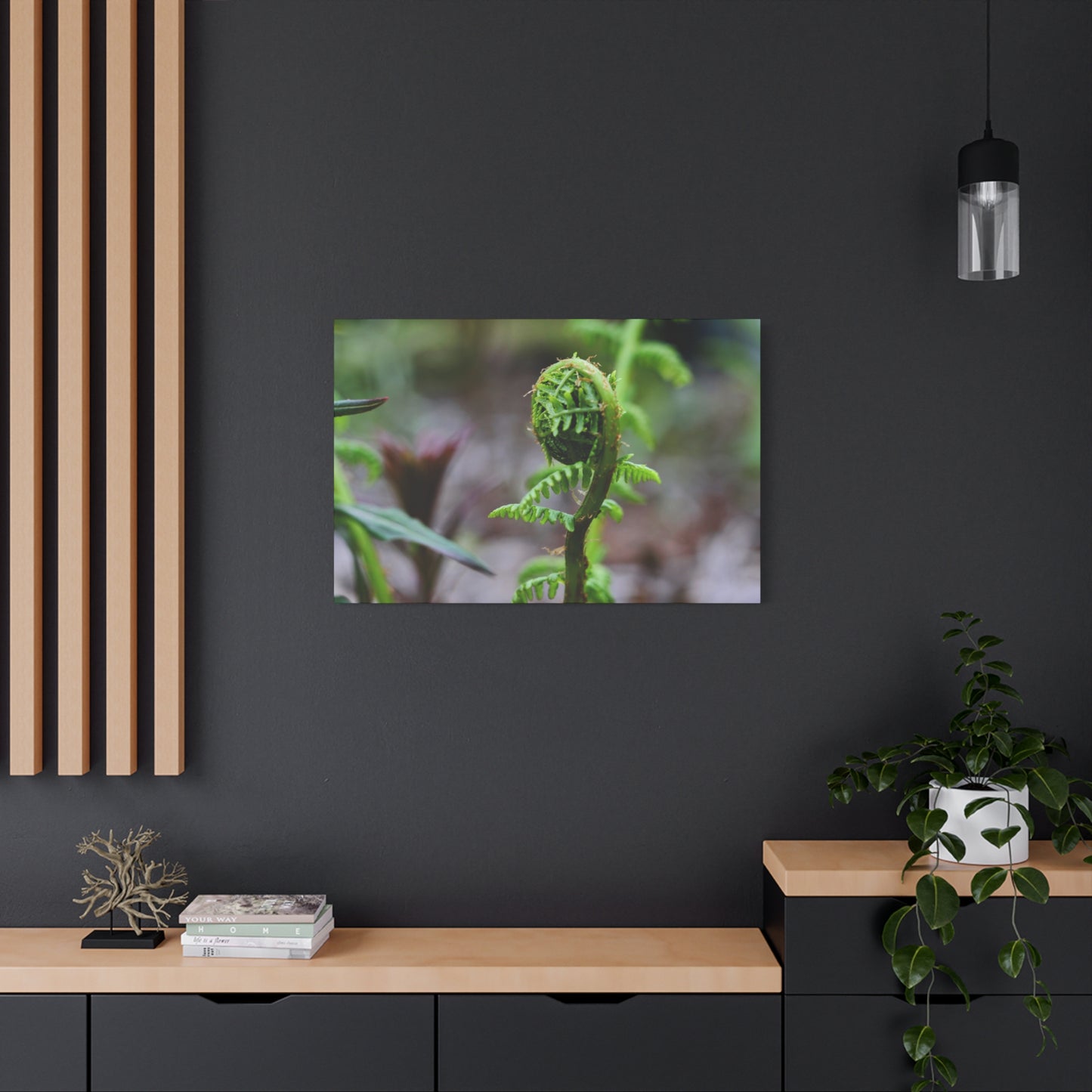 Where the Fern Unfurls ~ Matte Botanical Canvas Print