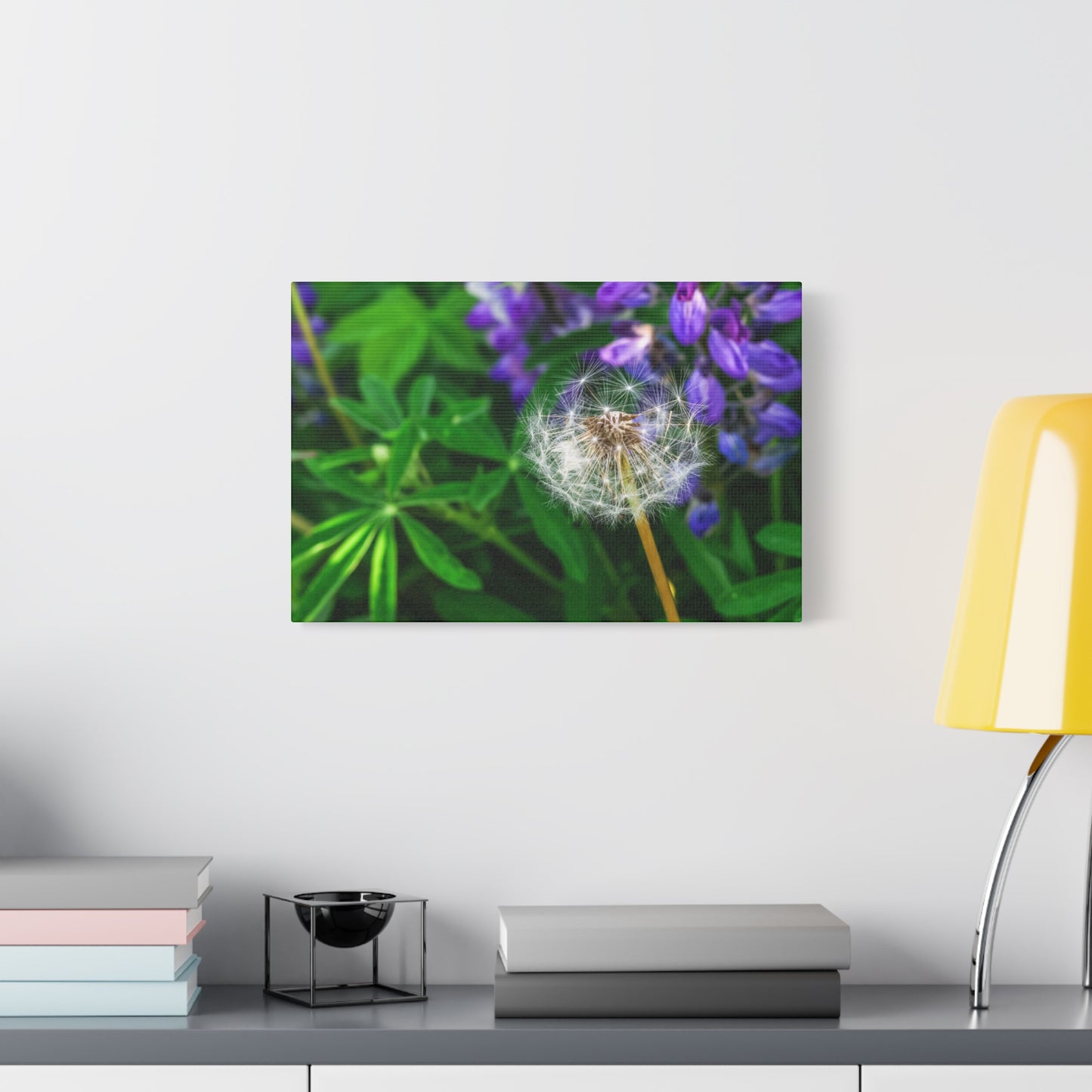 Where Wildflowers Gather ~ Dandelion & Lupine Canvas Print