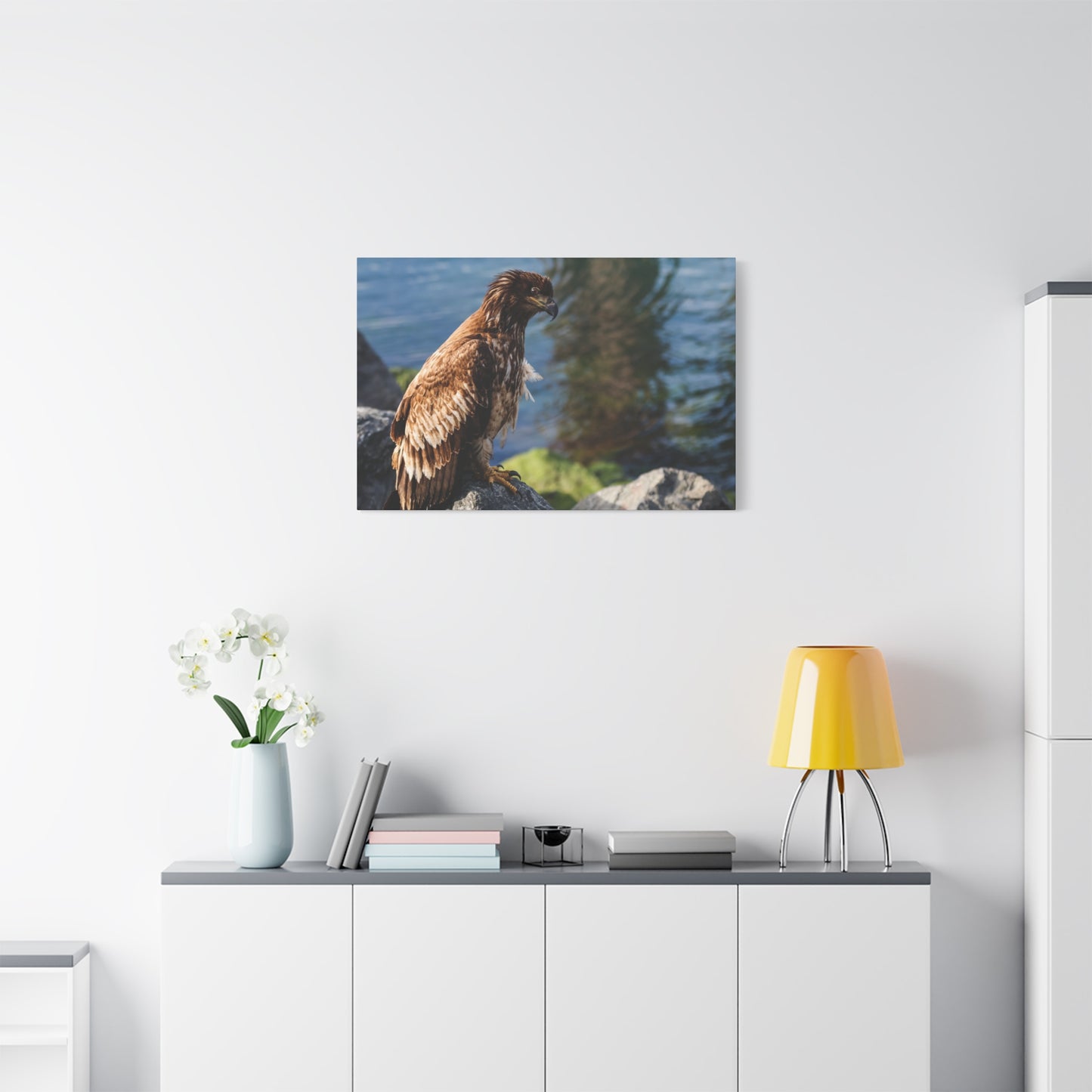 Bald Eagle Canvas Print — Coastal Wildlife Matte Stretched Art