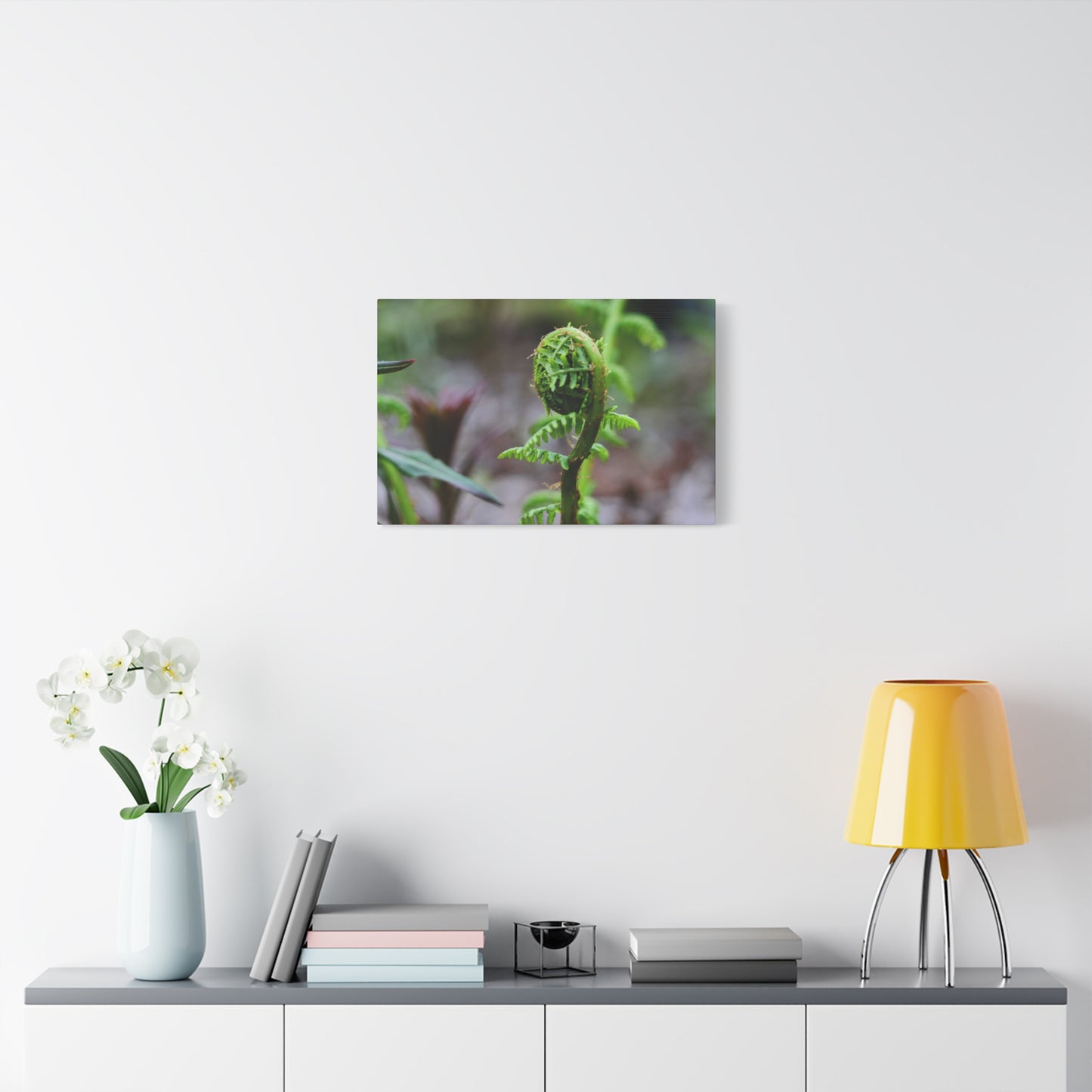 Where the Fern Unfurls ~ Matte Botanical Canvas Print