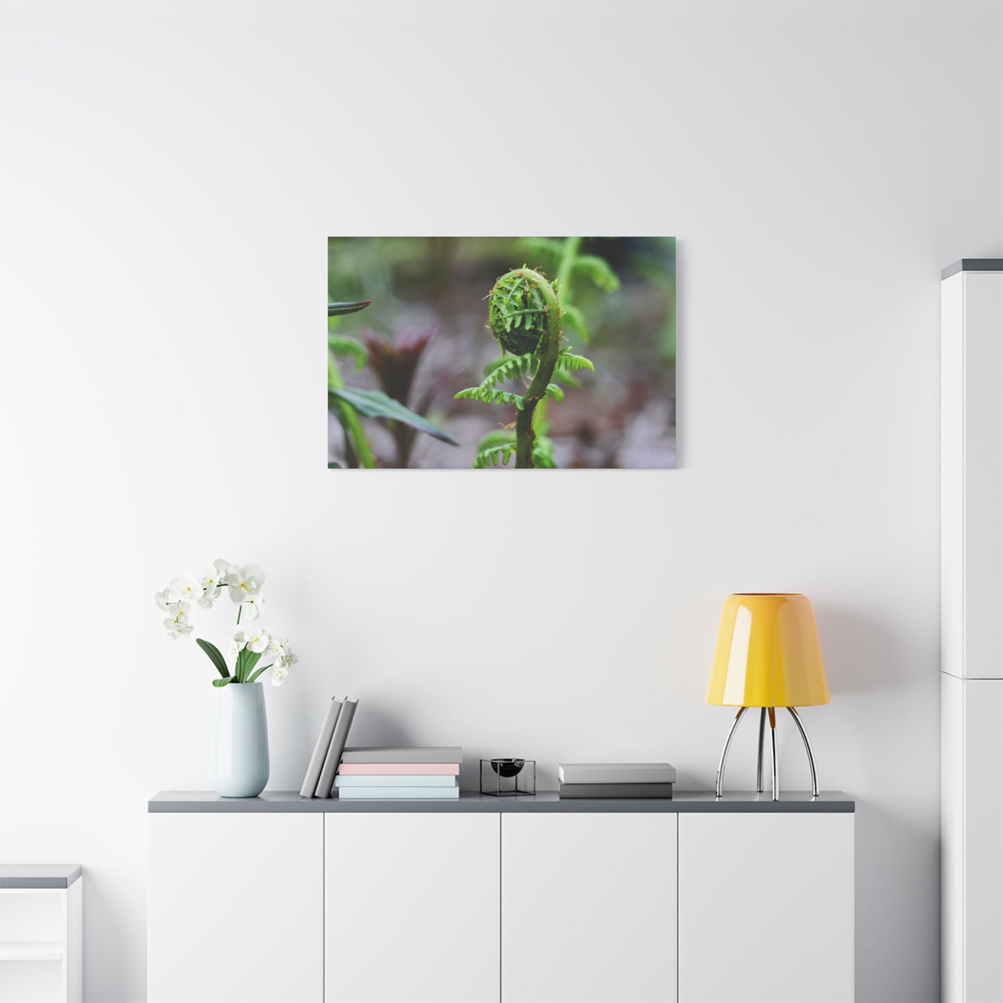 Where the Fern Unfurls ~ Matte Botanical Canvas Print